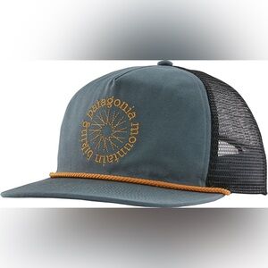 Patagonia Men's Airfarer Cap Spoke Stencil Nouveau Green Snapback Trucker Hat